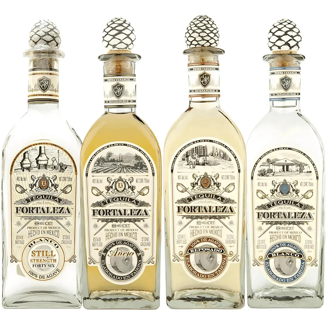 Fortaleza Master Tequila Bundle: Añejo, Reposado, Blanco, and Blanco Still Strength Tequila Fortaleza
