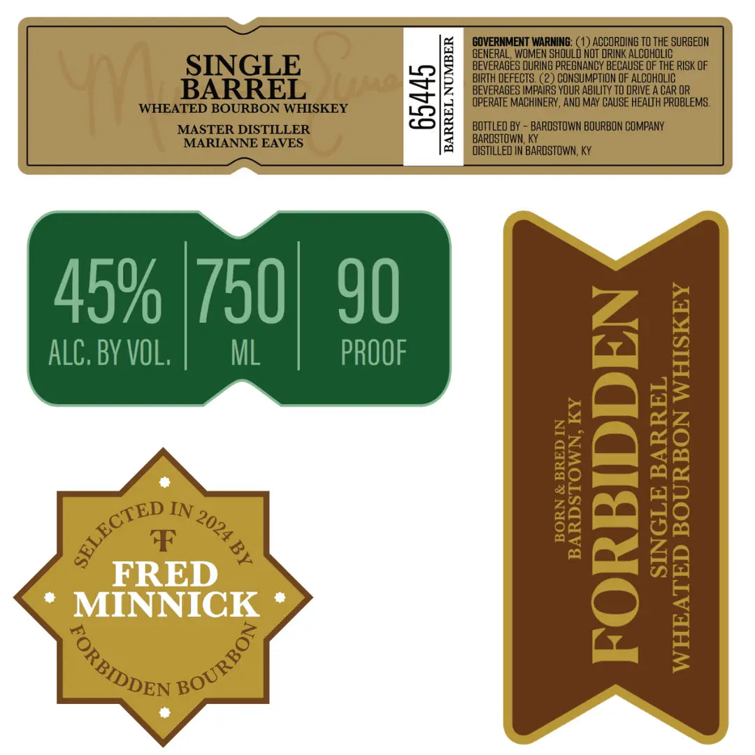 Forbidden Single Barrel Wheated Bourbon Whiskey Forbidden Whiskey