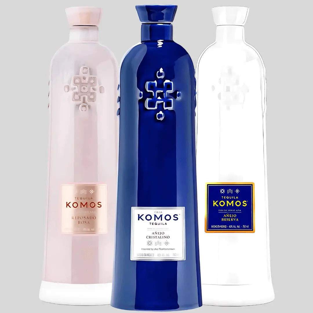 Komos Prestige Pack Bundle: Añejo Cristalino, Añejo Reserva & Reposado Rosa Komos Tequila