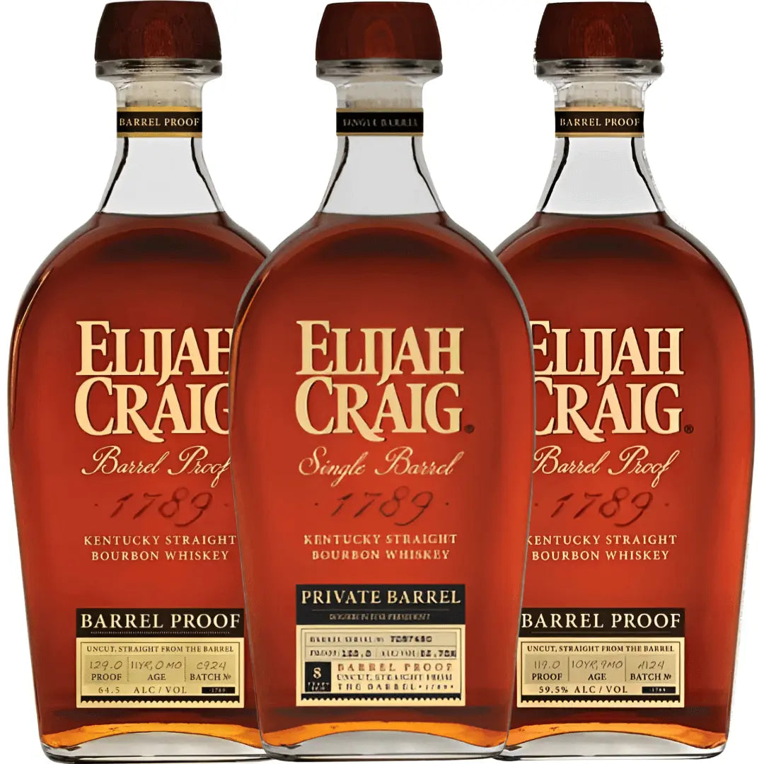 Elijah Craig Legacy Bundle - Batch C924, Batch A124 & Private Barrel “Bourbon For President” Elijah Craig