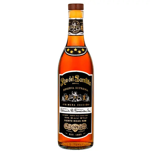 Ron Del Barrilito Five Stars Reserva Suprema Rum 750mL Ron Del Barrilito