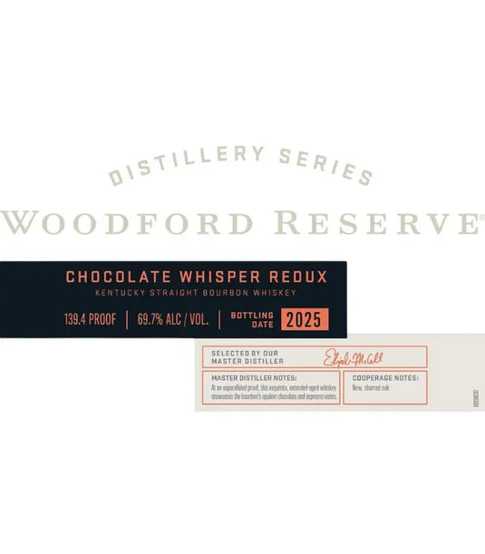 Woodford Reserve Chocolate Whisper Redux Bourbon 750mL