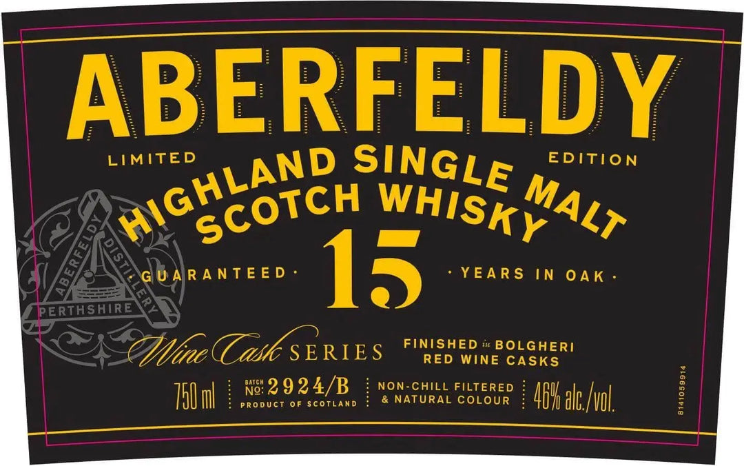 Aberfeldy 15 Year Red Wine Cask Finish Scotch Whisky - Main Street Liquor