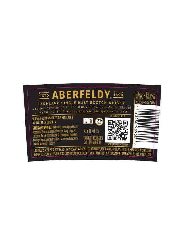 Load image into Gallery viewer, Aberfeldy 21 Year Old Highland Single Malt Scotch Whisky - Main Street Liquor
