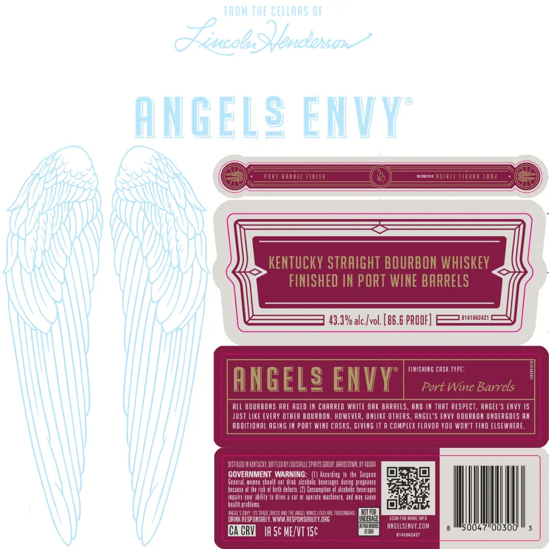 Angel’s Envy Port Wine Barrel Finished Kentucky Straight Bourbon Whiskey 750mL - Main Street Liquor