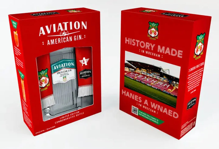 Aviation Gin Wrexham AFC Limited Edition 750mL + Bottle Scarf Gift Pack - Main Street Liquor