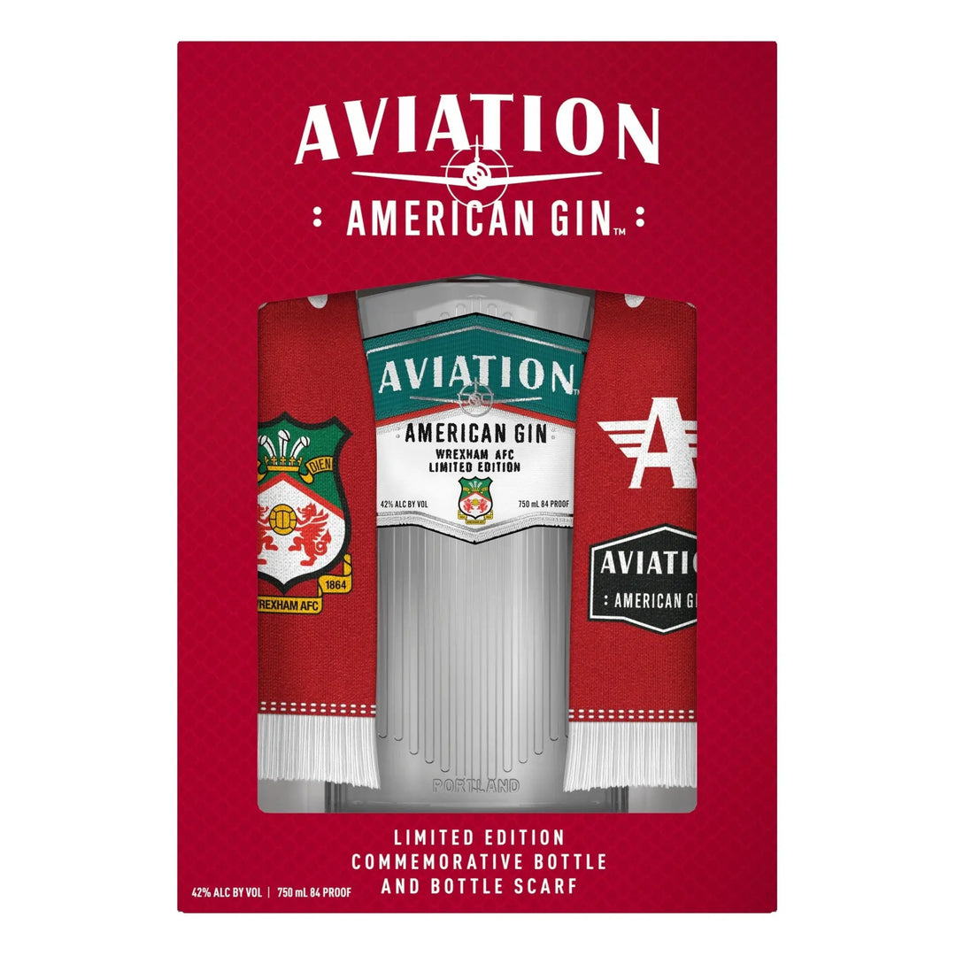 Aviation Gin Wrexham AFC Limited Edition 750mL + Bottle Scarf Gift Pack - Main Street Liquor