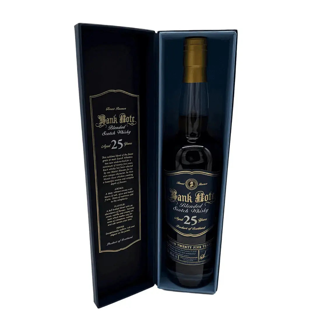 Bank Note 25 Year Old Blended Scotch Whisky Rare Reserve - Main Street Liquor