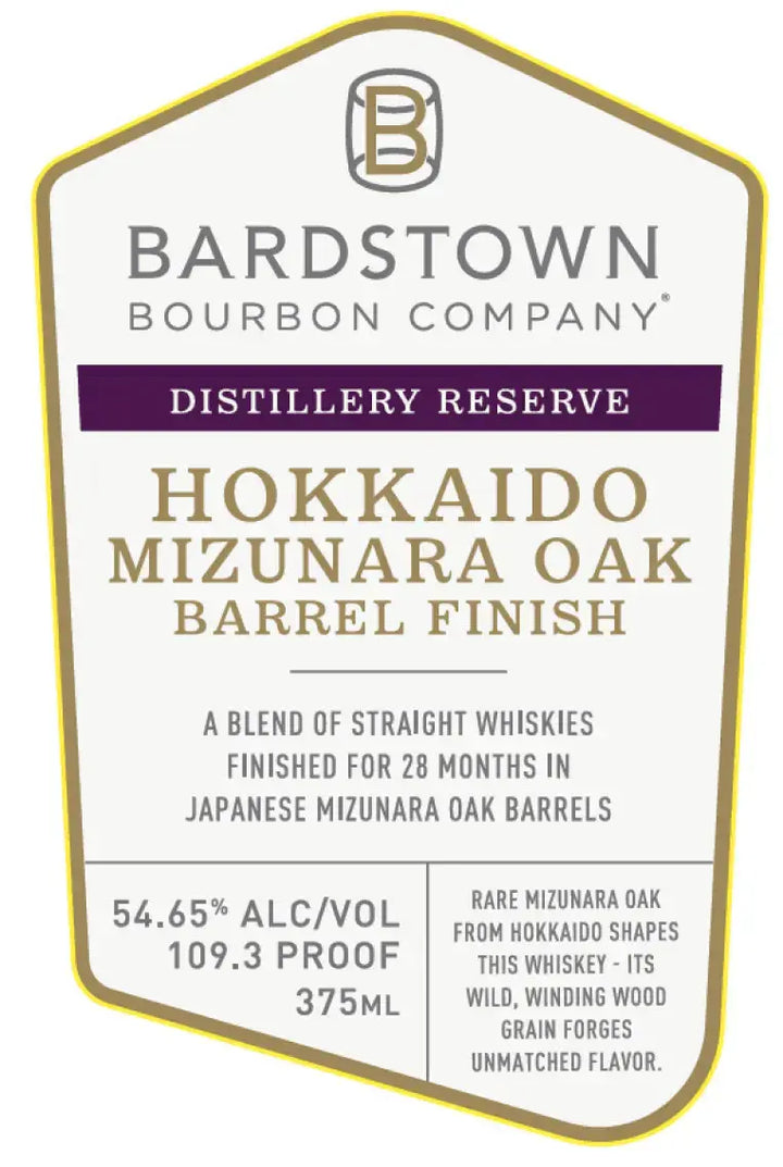Bardstown Bourbon Hokkaido Mizunara Oak Barrel Finish Distillery Reserve 375mL - Main Street Liquor