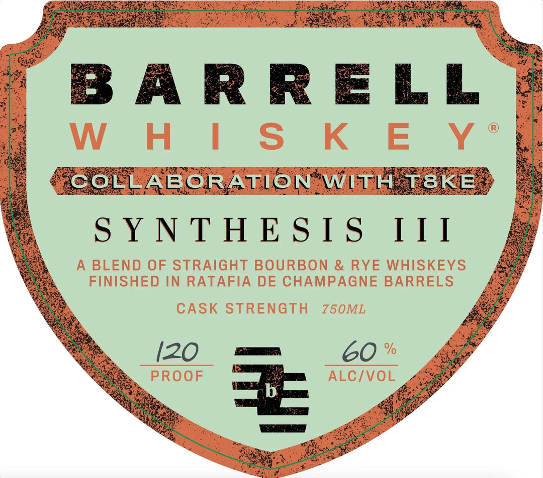 Barrell Whiskey × T8KE Synthesis III – High‑Proof Cask‑Strength Blend of Straight Bourbon &amp; Rye Whiskeys - Main Street Liquor