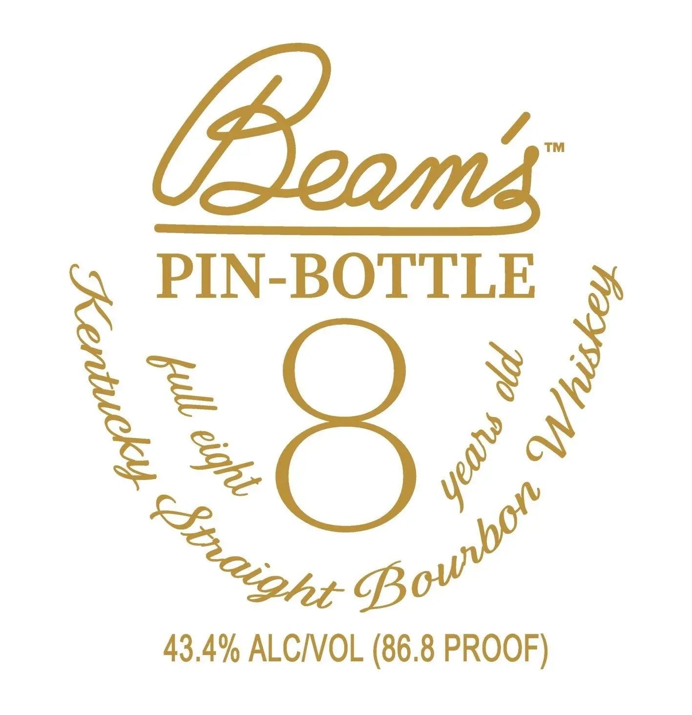 Beam’s Pin Bottle 8 - Year Kentucky Straight Bourbon Whiskey 86.8 Proof - Main Street Liquor