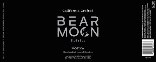 Bear Moon Spirits Vodka - Main Street Liquor