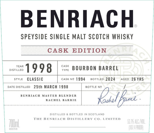 Benriach Cask Edition 1998 Cask No. 1994 - Main Street Liquor