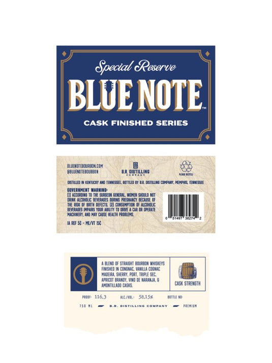 Blue Note Special Reserve Cask Finished Bourbon Cask Strength - Main Street Liquor