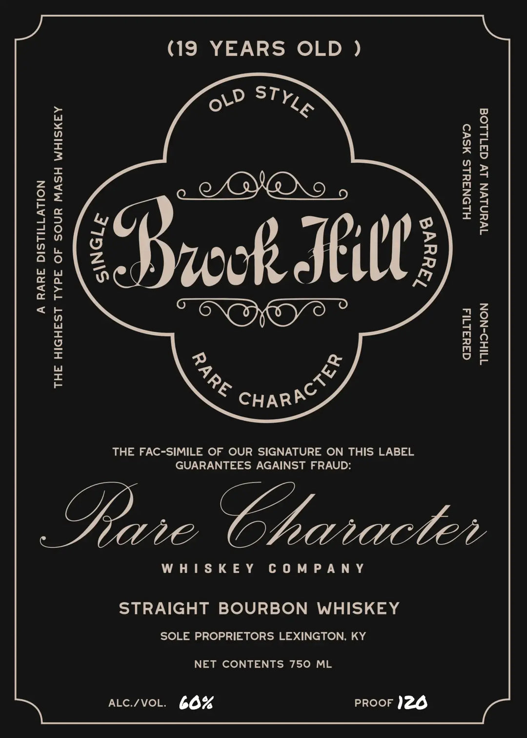 Brook Hill 19 Year Old Straight Bourbon Whiskey Rare Character - Main Street Liquor