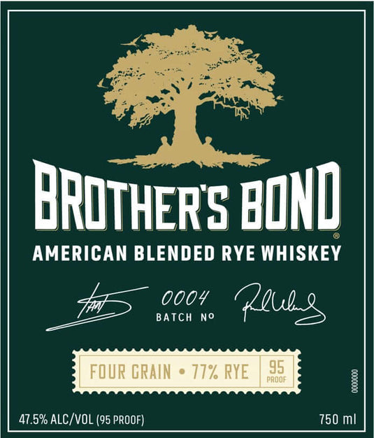 Brother’s Bond American Blended Rye Whiskey Four Grain, 95 Proof - Main Street Liquor