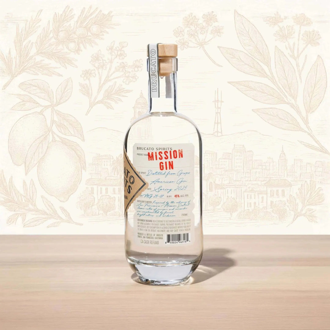 Brucato Mission Gin – California Grape - Based American Gin 750ml - Main Street Liquor