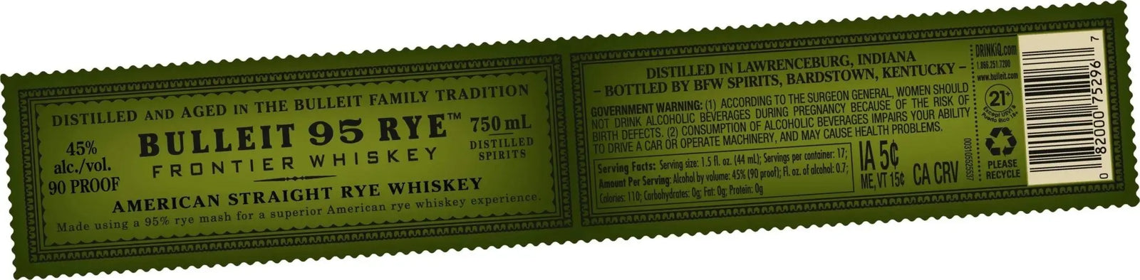 Bulleit 95 Rye Frontier Whiskey - Main Street Liquor