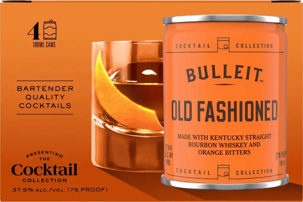 Bulleit Old Fashioned Cocktail Cans 4 x 100mL - Main Street Liquor