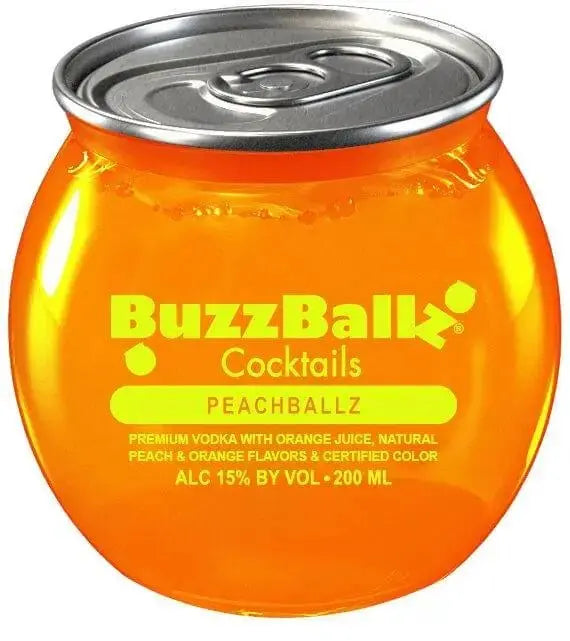 BuzzBallz PeachBallz 187mL 24 Pack Case - Main Street Liquor
