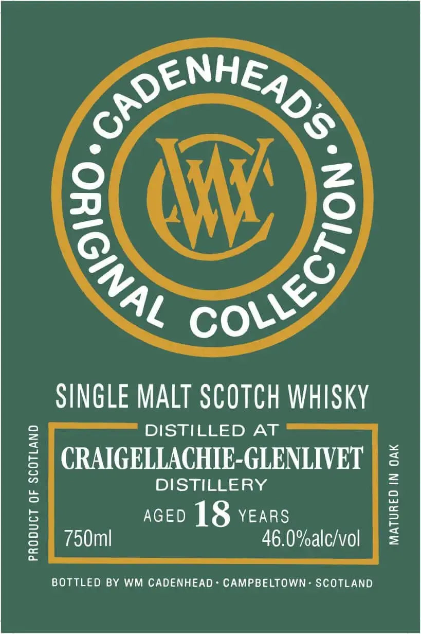 Cadenhead's Original Collection Craigellachie - Glenlivet 18 Year - Main Street Liquor