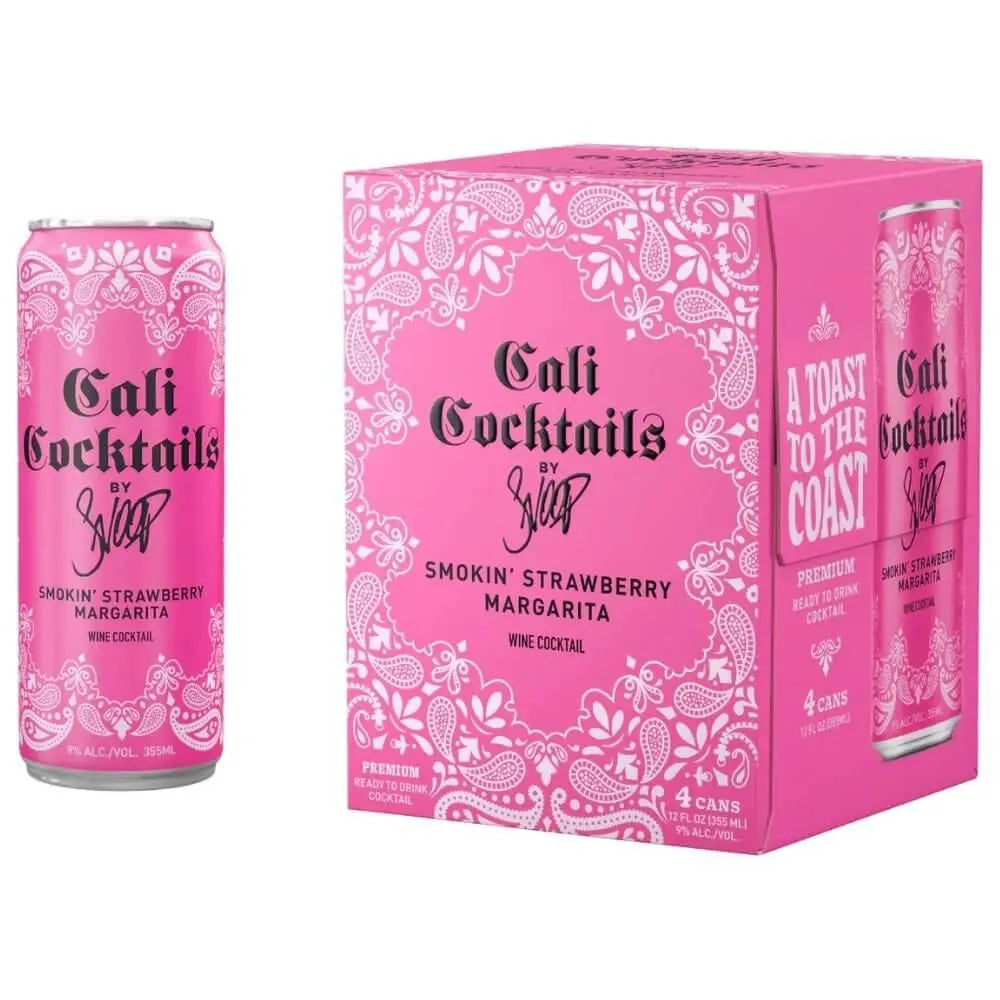 Cali Cocktails By Snoop Smokin’ Strawberry Margarita 4pk - Main Street Liquor
