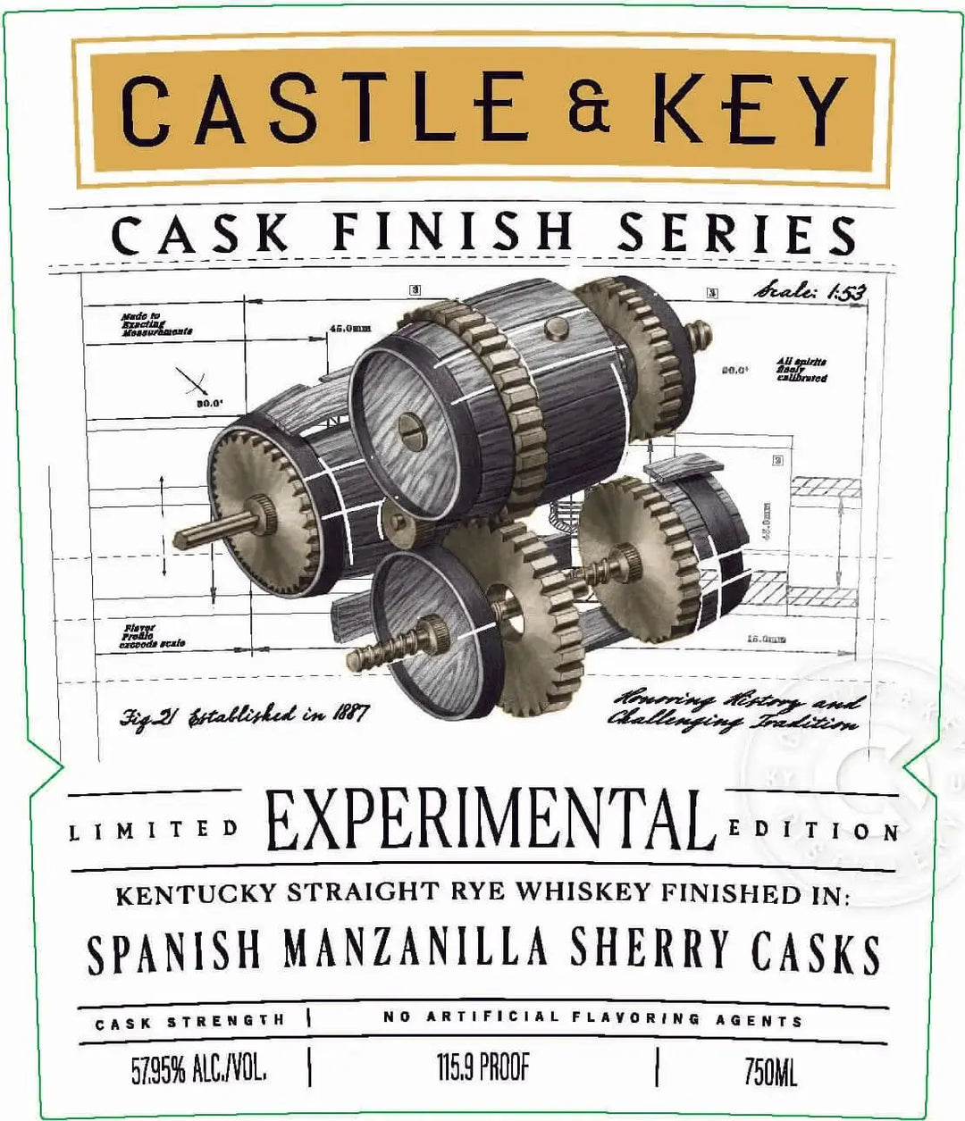 Castle &amp; Key Cask Finish Series Spanish Manzanilla Sherry Cask Rye Experimental Edition - Main Street Liquor