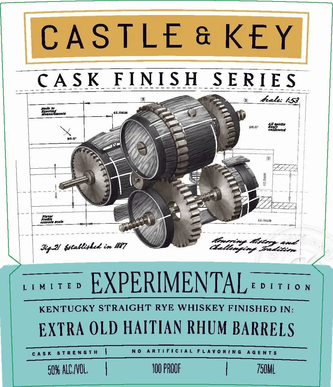 Castle & Key Experimental Rye Extra Old Haitian Rhum Barrel Finish - Main Street Liquor