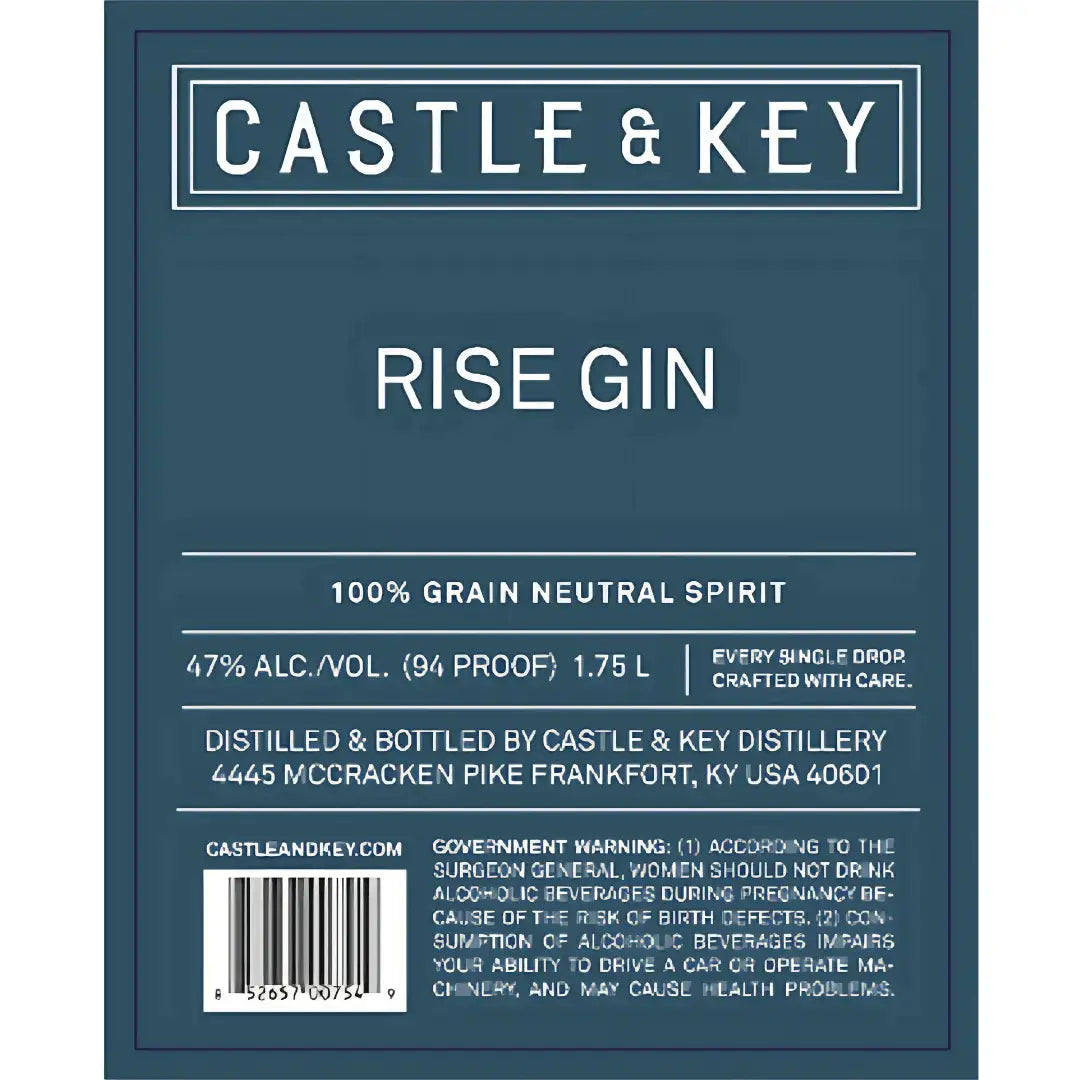 Castle &amp; Key Rise Gin - Main Street Liquor