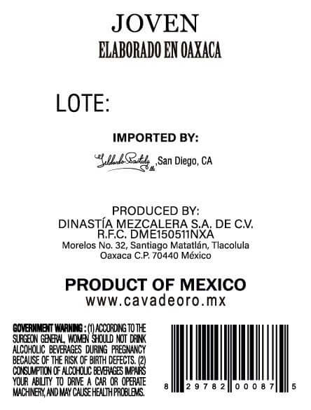 Load image into Gallery viewer, Cava De Oro Mezcal Joven - Main Street Liquor
