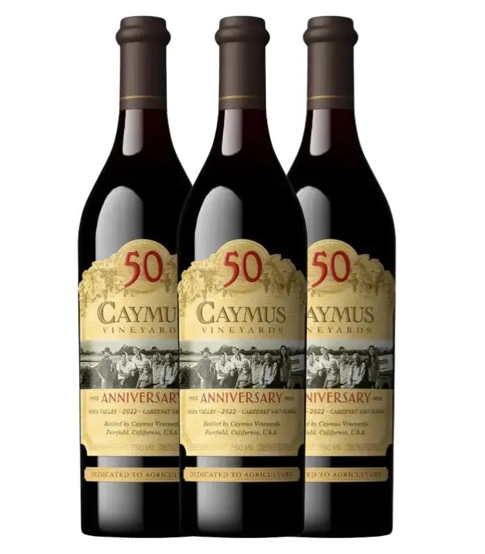 Load image into Gallery viewer, Caymus 50th Anniversary Napa Valley Cabernet Sauvignon 2022 3 Pack - Main Street Liquor
