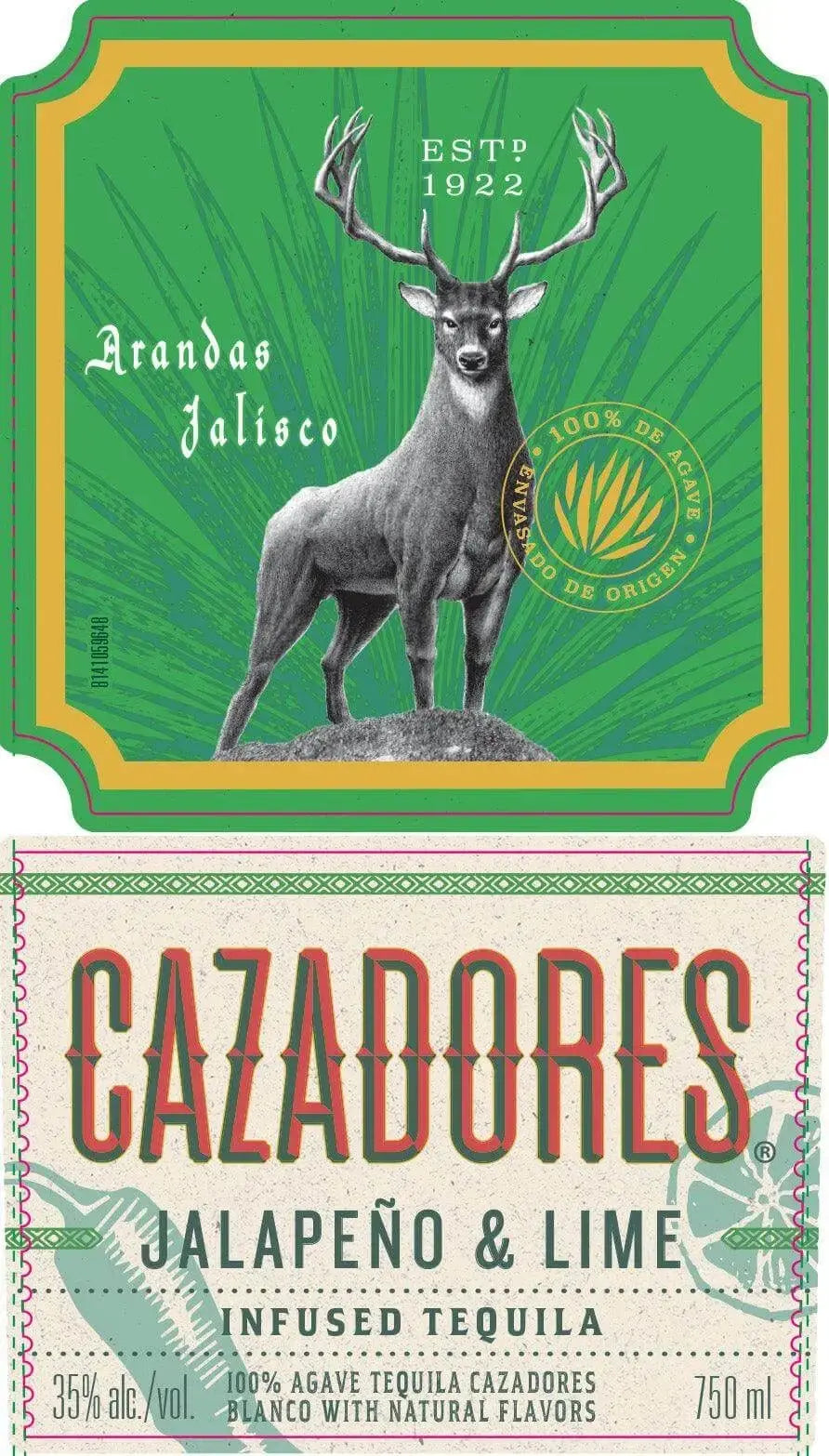 Cazadores Jalapeño & Lime Infused Tequila - Main Street Liquor