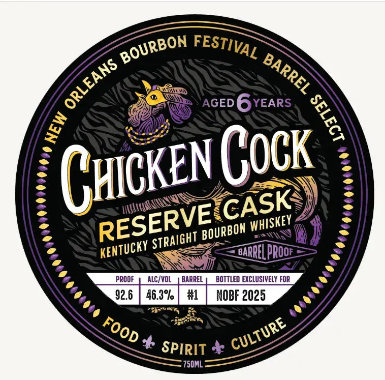 Chicken Cock Reserve Cask Kentucky Straight Bourbon Whiskey New Orleans Bourbon Festival Barrel Select - Main Street Liquor