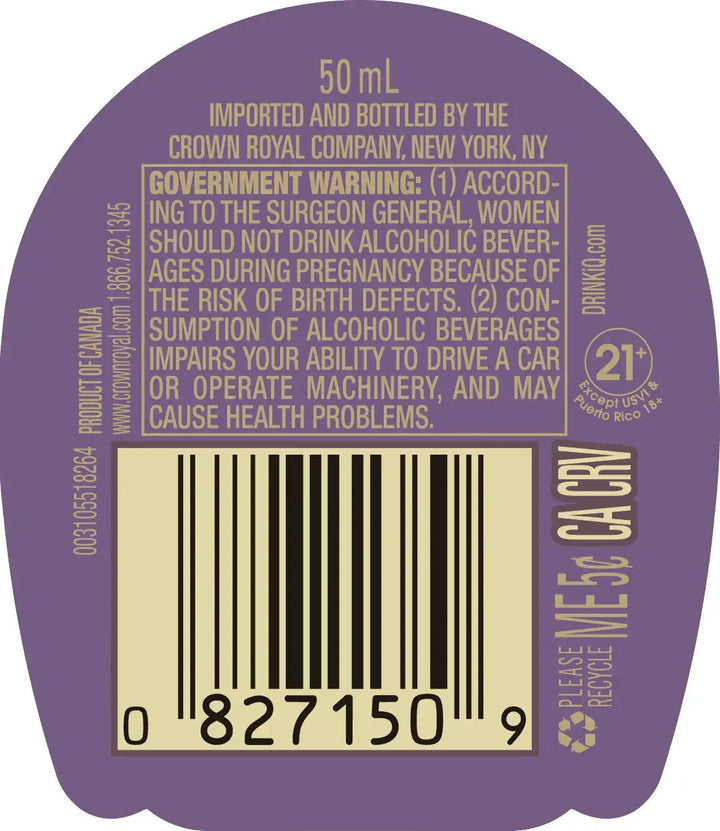 Crown Royal Blackberry Flavored Whisky 50ml 6 Pack - Main Street Liquor