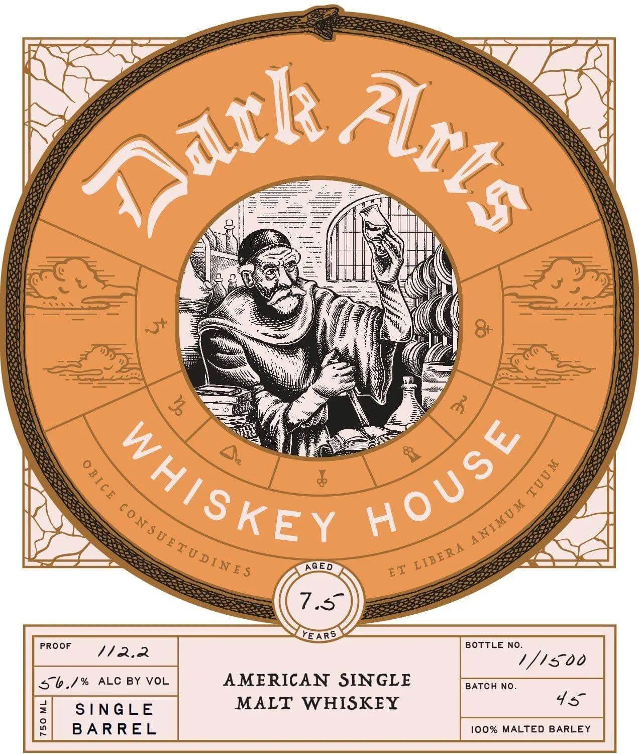 Dark Arts Whiskey House American Single Malt Whiskey Single Barrel 7.5 Years - Main Street Liquor