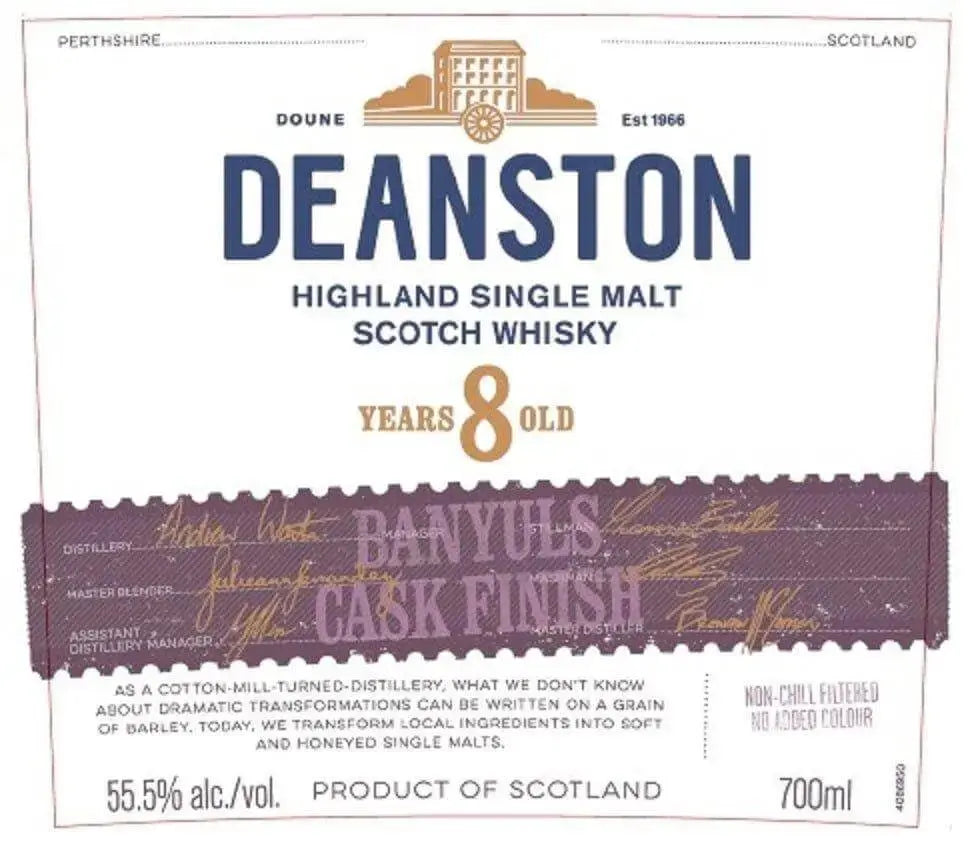 Deanston 8 Year Old Banyuls Cask Finish Highland Single Malt Scotch Whisky - Main Street Liquor