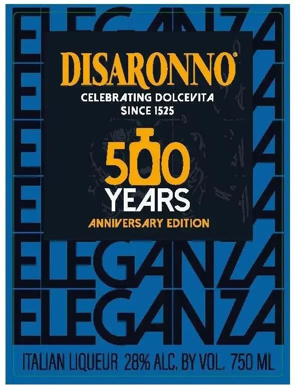 Disaronno 500 Years Anniversary Edition Amaretto Liqueur Eleganza Bottle - Main Street Liquor