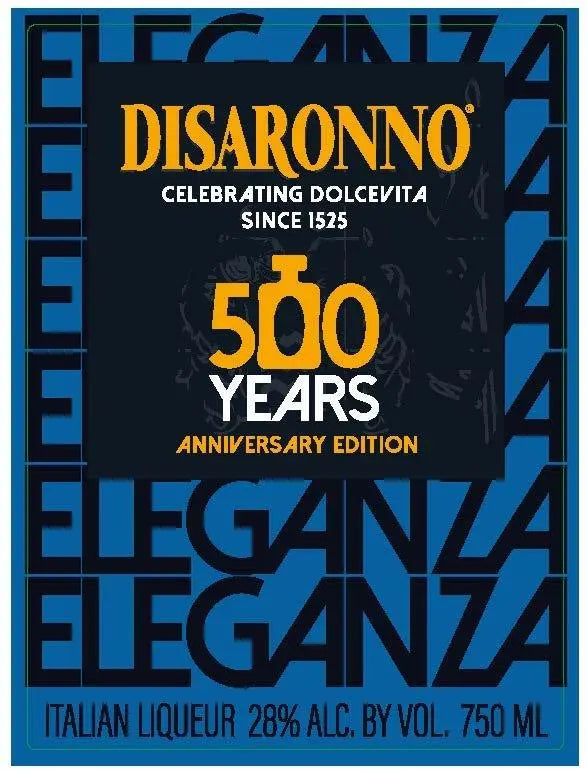 Disaronno 500 Years Anniversary Edition Amaretto Liqueur Eleganza Bottle - Main Street Liquor
