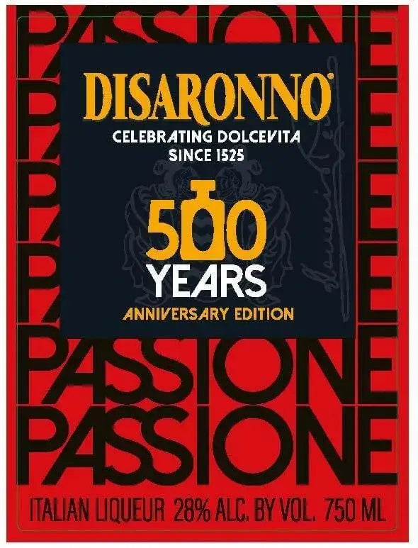 Disaronno 500 Years Anniversary Edition Amaretto Liqueur Passione Bottle - Main Street Liquor