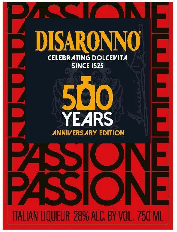 Disaronno 500 Years Anniversary Edition Amaretto Liqueur Passione Bottle - Main Street Liquor