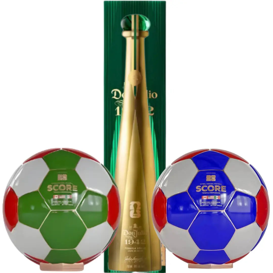 Don Julio 1942 &amp; Score Tequila Soccer Ball Bottles USA &amp; Mexico Bundle - Main Street Liquor
