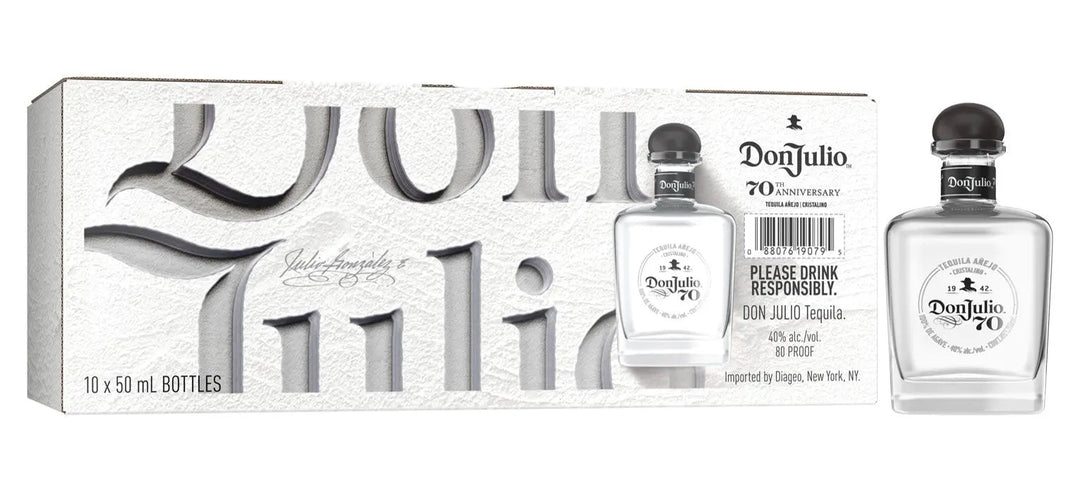 Don Julio 70 Cristalino Añejo Tequila 50ml (10 Pack) (PRE - ORDER) - Main Street Liquor