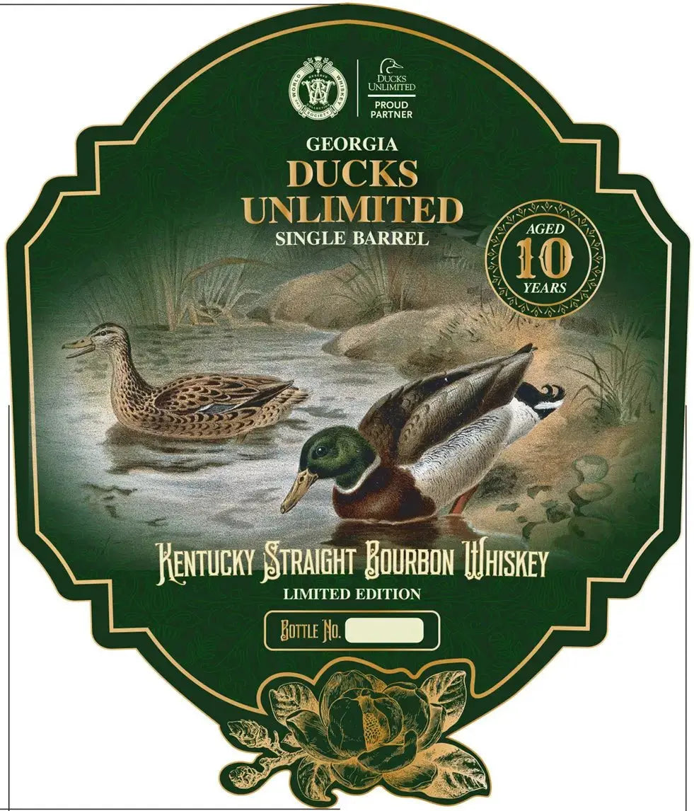 Ducks Unlimited Georgia 10 Year Single Barrel Kentucky Straight Bourbon Whiskey Limited Edition - Main Street Liquor