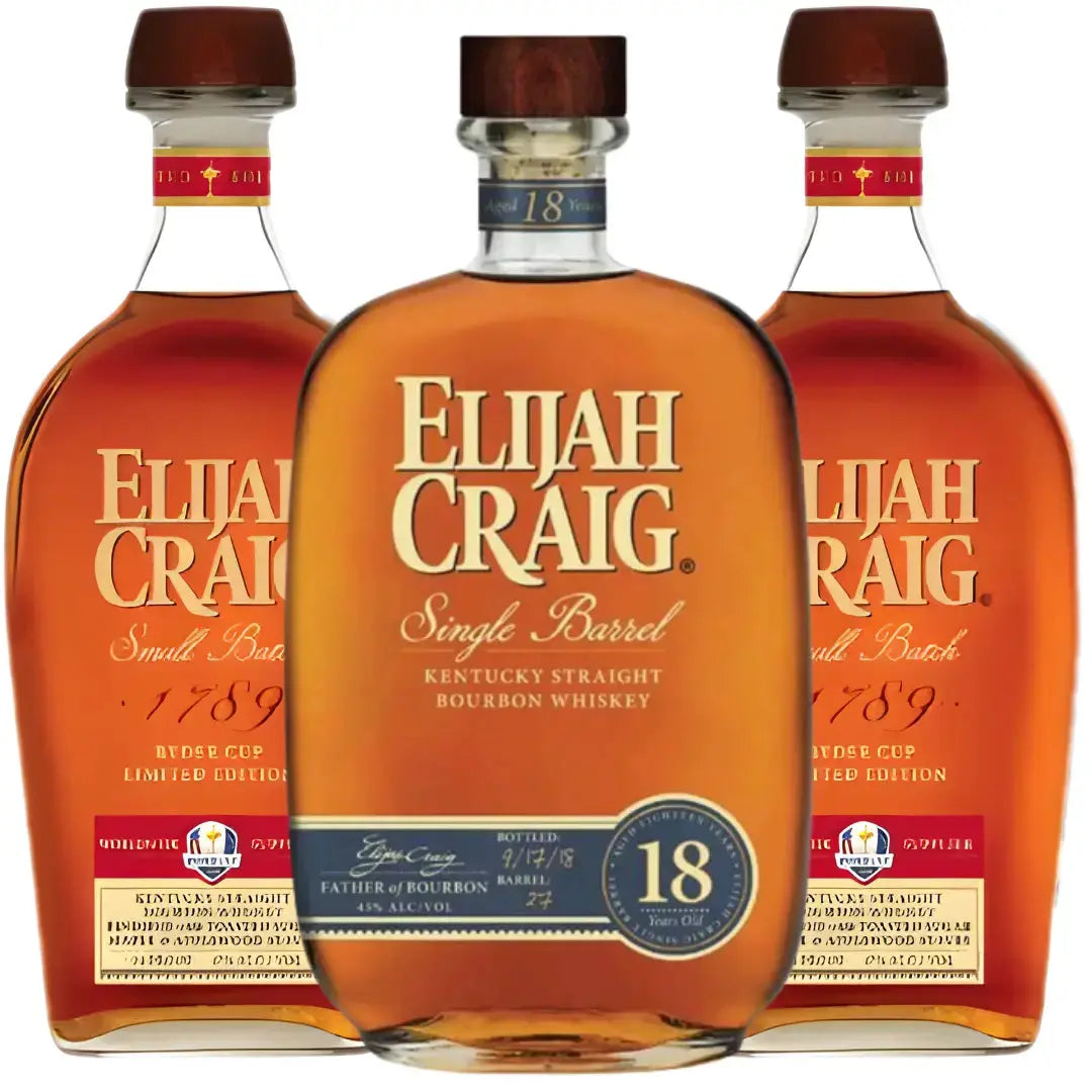 Elijah Craig 18 Year & Ryder Cup Bundle: Elijah Craig 18 Year + Elijah Craig Ryder Cup 2025 (2 Bottles) - Main Street Liquor