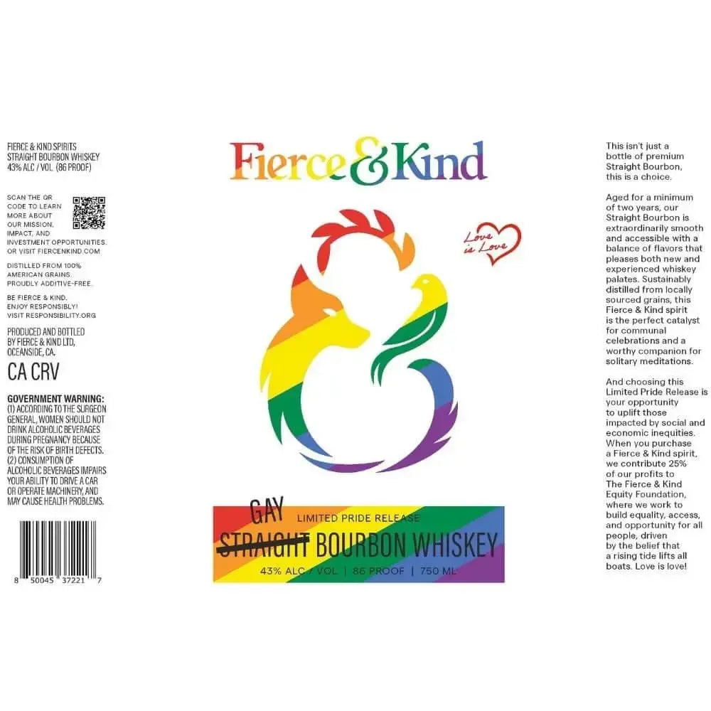 Fierce &amp; Kind Limited Pride Release Gay Bourbon - Main Street Liquor