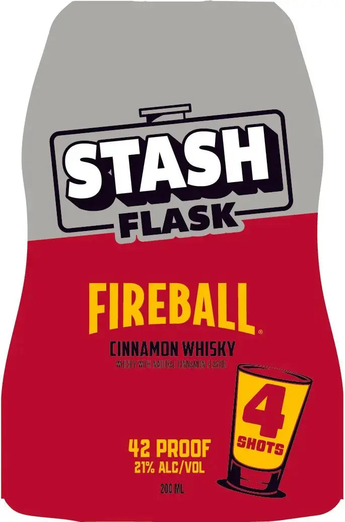 Fireball Cinnamon Whisky Stash Flask 200ml - Main Street Liquor