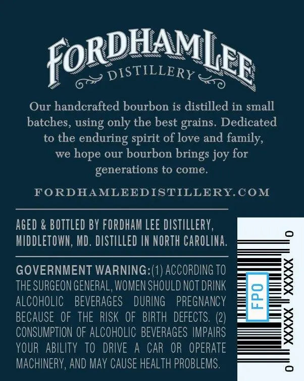 Fordham Lee Distillery Barrel Select Bourbon Whiskey 2 Years Aged - Main Street Liquor