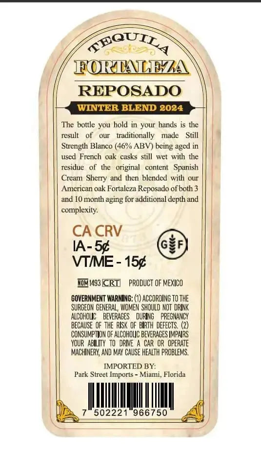 Fortaleza Reposado Winter Blend 2024 - Main Street Liquor