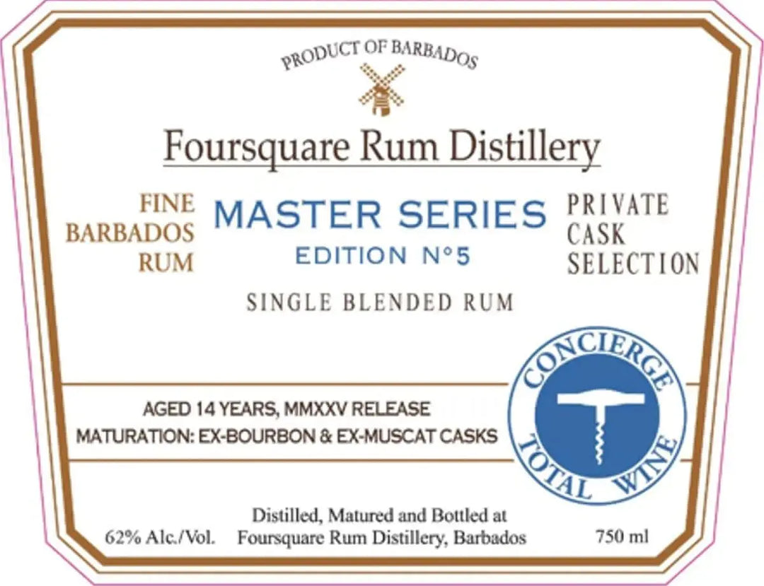 Foursquare Master Series Edition No. 5 14 Year Old Single Blended Rum - Main Street Liquor