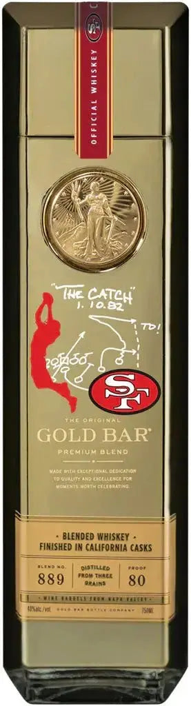 Gold Bar American Whiskey San Francisco 49ers “The Catch” Limited Edition 750mL - Main Street Liquor